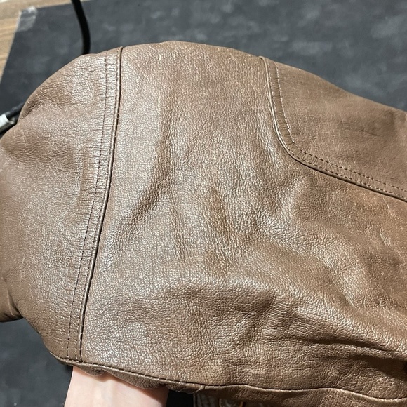 VTG Adventure Bound Wilsons Leather Bomber Jacket Distressed Aviator Moto Crop - Picture 16 of 16